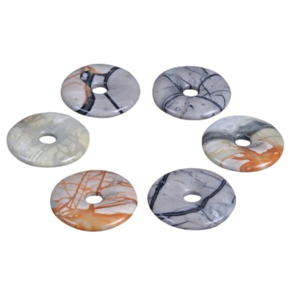 Picasso Jasper And Lucky Coin Pendant - Picture 4 of 4